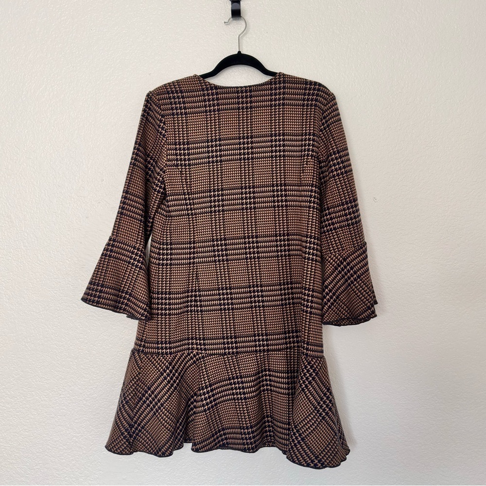 CAbi Brown Plaid Jacket with Flared Sleeves - Picture 2 of 7